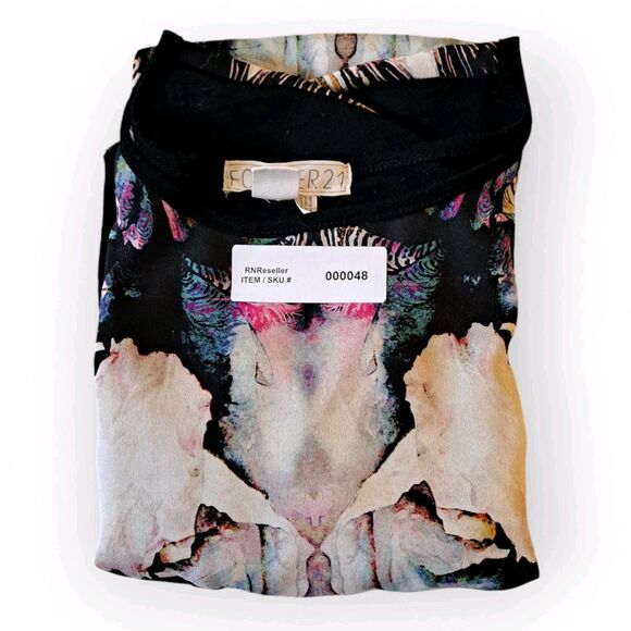 Forever 21 Women's  Small Sleeveless Top Colorful Summer Artists Fractal Tanktop - Picture 6 of 7